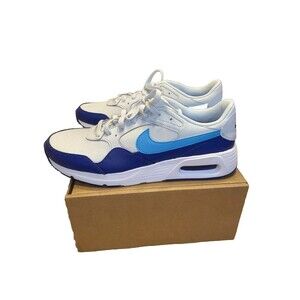 Nike Air Max Shoes Size 13 White Blue Men’s Sneakers Athletic Running Shoes